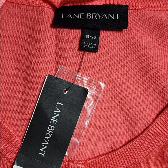 Lane Bryant pink 3/4 sleeve button down lightweight cardigan sweater 18 20 2X - Picture 5 of 6
